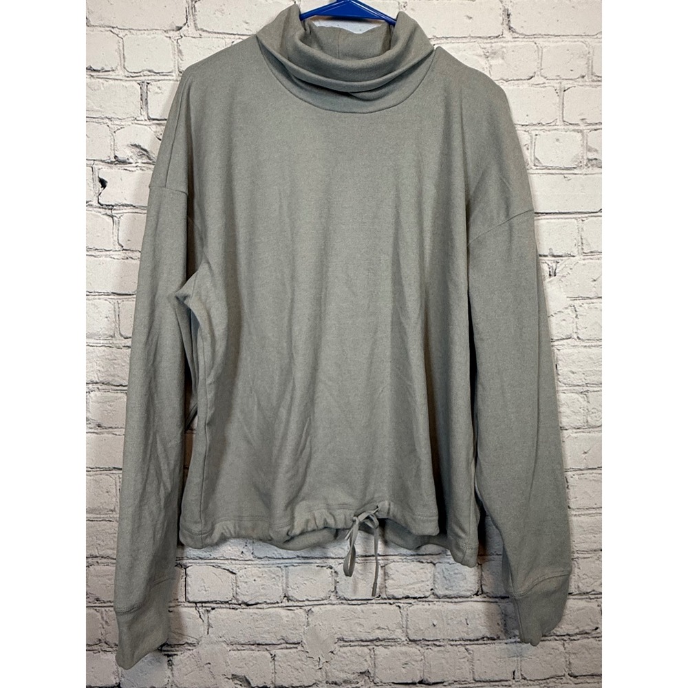 90‎ Degree by Reflex Oversized Sweatshirt Drawstring Hem Funnel Neck XL
